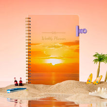 Load image into Gallery viewer, 52 Weeks Weekly Planner Notebook A5 Undated Spiral Agenda Daily Student Schedules Journal Stationery Office School Supplies