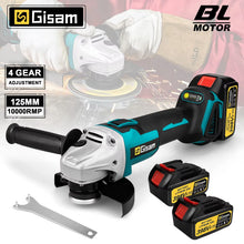 Load image into Gallery viewer, Gisam 125MM Brushless Electric Angle Grinder Variable Speed M14 Cutting Machine Woodworking Tool for Makita 18v Battery Pin