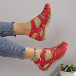 Women's Wedge Sandals, Comfortable Platform Heels with Ankle Strap, Summer Shoes