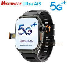 Load image into Gallery viewer, Microwear Ultra Ai3 Smartwatch 5G 180° Rotating Camera Google Play GPS WIFI 2.2inch Amoled HD Display 4G Calling Smartwatch Men
