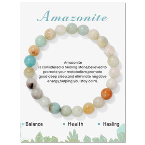 2024 Fashion Natural Stone Bracelet – Amethyst, Tiger Eye, Garnet Elastic Band Jewelry