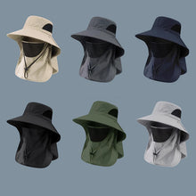 Load image into Gallery viewer, Summer Sun Hats UV Protection Outdoor Hunting Fishing Cap For Men Women Hiking Camping Visor Bucket Hat Neck Flap Fisherman Hat