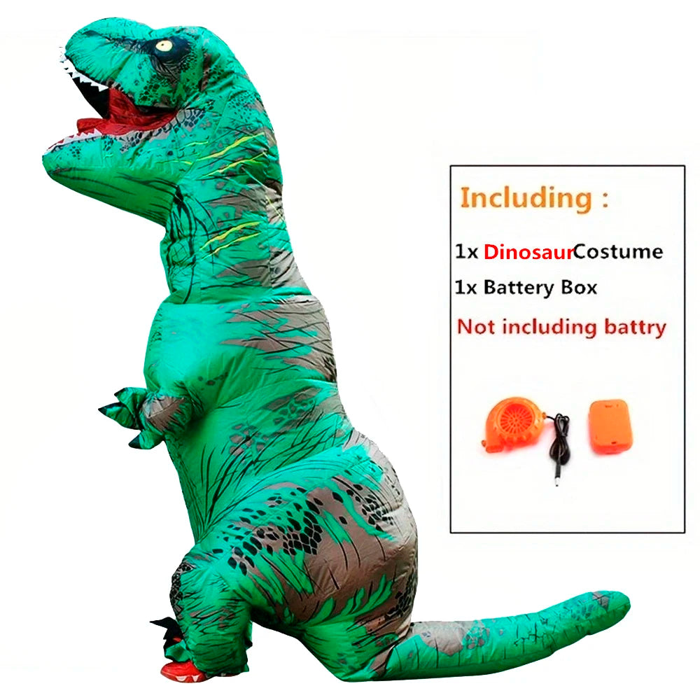 Inflatable T-Rex Dinosaur Costume for Adults - Halloween Party Fancy Dress Outfit