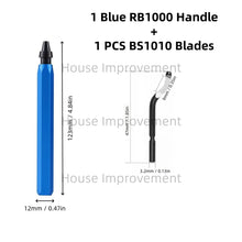 Load image into Gallery viewer, Deburring Tool Set with 11pcs High Speed Steel Swivel Blades Burr Removal Tool for Metal Resin PVC Pipes Copper Plastic Aluminum