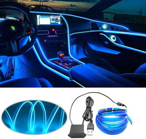 3M EL Cold Light Atmosphere Lamp USB DIY Auto LED Car Interior Ambient Light