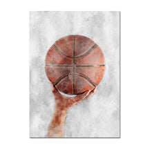 Load image into Gallery viewer, Football Basketball Poster Canvas Painting – Modern Sports Wall Art