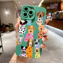 Load image into Gallery viewer, Funny Colorful Dog Pattern Design Phone Case For iPhone 17 16 15 14 Pro Max 12 11 13 Mini 17 Air XS X XR 7 8 Plus 16e Soft Cover