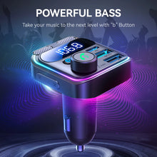 Load image into Gallery viewer, JOYROOM 48W Bluetooth 5.3 Car FM Transmitter Dual Mics PD&amp;QC 3.0 Car Fast Charging Charger Adapter U Disk Hands-Free Calling