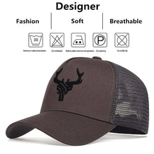 Load image into Gallery viewer, Unisex Adjustable Baseball Cap - Animal Antlers Embroidery Mesh - Spring &amp; Summer Hat