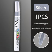 Load image into Gallery viewer, Car paint scratches repair brush pen waterproof water paint marker pen car tire tread care automotive  black white red silver