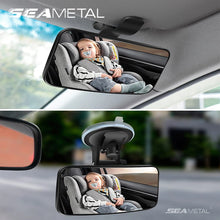 Load image into Gallery viewer, SEAMETAL Wide Angle Car Interior Convex Mirror 360-Degree Suction Cup/Clip Baby Mirror Rear Row Observation Rearview Mirror