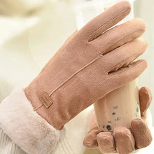 Load image into Gallery viewer, Cute Furry Winter Gloves for Women - Warm Full Finger Mittens for Outdoor Sport