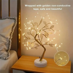 DIY LED Tree Table Lamp: Christmas Night Light Decoration