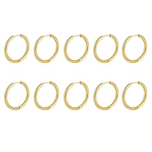 Load image into Gallery viewer, 10/20Pcs Minimalist 316L Stainless Steel Small Hoop Earrings For Women Man Classic Round Earrings Fashion Ear Piercing Jewelry