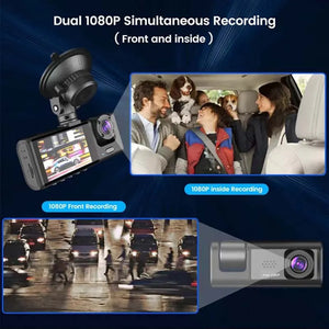 1080P Dash Cam with Night Vision Loop Recording & 2" IPS Screen 3 Camera