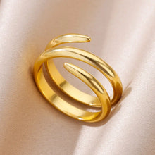 Load image into Gallery viewer, 316L Stainless Steel Rings for Women Gold Color Never Fade Luxury Classic rings wedding couple rings Jewelry Free Shipping