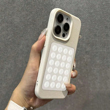Load image into Gallery viewer, Luxury 3D Suction Cup Stand Litchi Pattern Phone Case For iPhone 17 16 15 14 Pro Max Plus 11 12 13 Pro Max X XR XS 16E Cover