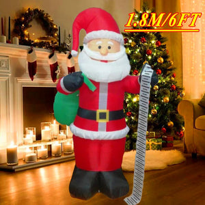 Christmas Inflatable Decoration Toy Built-in LED Lights Inflatable Model Ornament Xmas Party New Year Garden Indoor Outdoor Deco