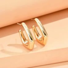Load image into Gallery viewer, серьги Geometric Irregular Metallic Color Earrings for Women 2024 Minimalist Style Personality Earrings Trendy Jewelry Gift