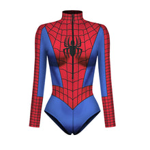 Load image into Gallery viewer, Superhero Spiderman Bodysuit for Women Captain America Cosplay 3D Print Long Sleeve Swimsuit Adult Halloween Carnival Costumes