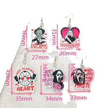 Load image into Gallery viewer, Fashionable Halloween Skull Drop Earrings Acrylic Cartoon Gift Accessories