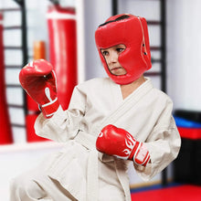 Load image into Gallery viewer, Adults/child MMA Safety Boxing Gloves Helmet Head Gear Protectors PU Leather Gloves Kids Boxing Training Kickboxing Boxer Target