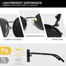 Load image into Gallery viewer, CRIXALIS Polarized Round Sunglasses ND9 Adjustable Dimming Men Women Retro Punk Men's Fishing Eyeglasses Outdoor Shades UV400