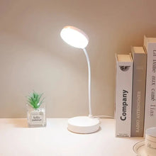 Load image into Gallery viewer, 1pc 10 LED Desk Lamp With USB Charging Port, 3 Dimming Levels, Touch Control, White