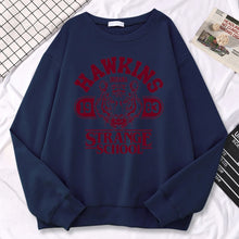 Load image into Gallery viewer, Casual Street Womens Sweatshirt Hawkins High School Indiana 1983 Printing Hoodies Loose Crewneck Pullovers Warm Fleece Clothes