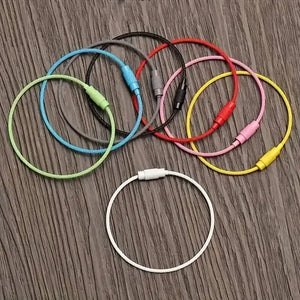 10pcs Colorful Stainless Steel Wire Luggage Tag Clips for Travel & Everyday Use