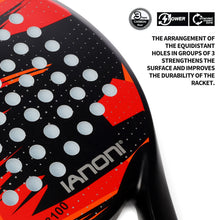 Load image into Gallery viewer, IANONI Padel Racket Carbon Fiber Surface with EVA Memory Flex Foam Core Padel Tennis Racquets Lightweight