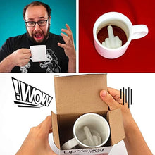 Load image into Gallery viewer, Middle Finger Cup Ceramic Mug Personalized Middle White Funny Coffee Milk Water Tea Cup with Handle for Party April Fool's Day