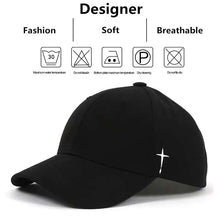 Load image into Gallery viewer, Unisex Cross Embroidery Baseball Cap - Adjustable Outdoor Sun Hat