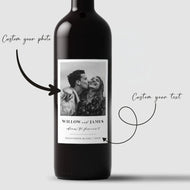 Custom Minimalist Wine Labels – Personalized Wedding Favors & Gifts