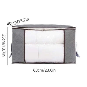 Large Capacity Non Woven Cotton Quilt Storage Bag - Moisture & Dustproof Portable Organizer
