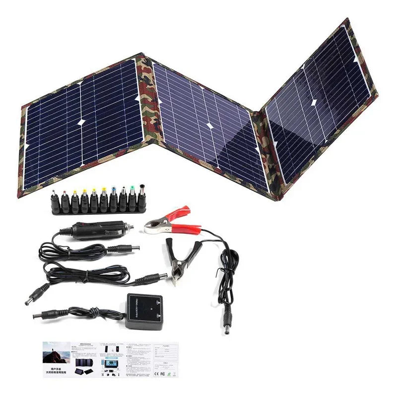 100-800W Foldable Solar Panel Kit | Portable Power Station, MPPT Generator for Car, Boat, Camping