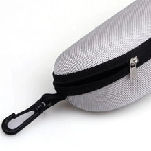 Load image into Gallery viewer, 1pc Portable Sunglasses Case Protector Oxford Cloth Hard EVA Zippered Eyeglasses Case with Carabiner Unisex Eyewear Accessories