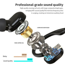 Load image into Gallery viewer, Bluetooth 5.2 Business Wireless Headphone Ear-Hook Mini HIFI Bass Noise Cancelling Earphone With Mic Earbuds Sport Game Headset