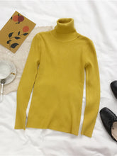 Load image into Gallery viewer, 2025 Autumn Winter Thick Sweater Women Knitted Ribbed Pullover Sweater Long Sleeve Turtleneck Slim Jumper Soft Warm Pull Femme