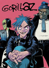 Load image into Gallery viewer, Virtual Anime Rock Band Gorillaz Poster Modern Music Album Cover Canvas Painting Wall Art for Club Living Room Home Decor Mural