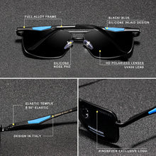 Load image into Gallery viewer, KINGSEVEN Classic Square Polarized Sunglasses for Men - UV Blocking, Driving Eyewear