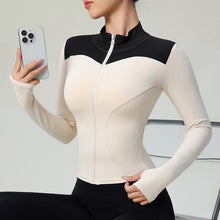 Load image into Gallery viewer, Girls Long Sleeve Activewear Running Sport Coat Slim Workout Zip Up Sleeve Sports Jacket Top Yoga Jackets for Women