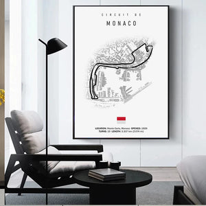 F1 International Track Circuit Canvas Painting – Wall Art