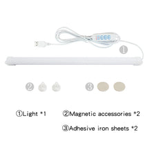 Load image into Gallery viewer, 1PC LED Under Cabinet Lighting USB Plug Dimmable 3 Colour Changes LED Night Light Kitchen Bedroom Lighting With Magnetic Strip