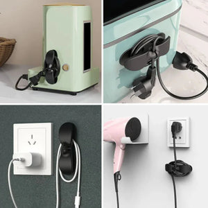 4 Pcs Butterfly Cable Organizer Non-Punching Fixer Power Cord Holder