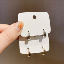Load image into Gallery viewer, Huitan Fashion Metal Hoop Earrings for Women Simple Versatile Daily Wear Everyday Ear Accessories Young Girls Statement Jewelry