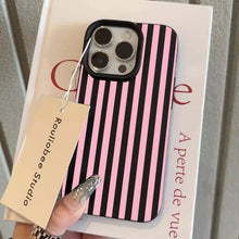 Load image into Gallery viewer, Colorful Striped Minimalist INS Couple Phone Case For iPhone 17 16 11 13 12 14 15 Pro Max XS X XR 7 8 Plus 16E 16 17 Pro Cover