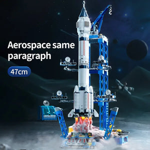 Lunar Lander Building Blocks - Spaceship Spaceport Rocket Shuttle Construction Set