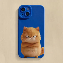 Load image into Gallery viewer, Funny Cool Cat Silicone Phone Case For iPhone 16 15 14 13 12 11 17 Pro Max 15 Pro XS XR X 8 16 Plus Shockproof Matte Soft Cover