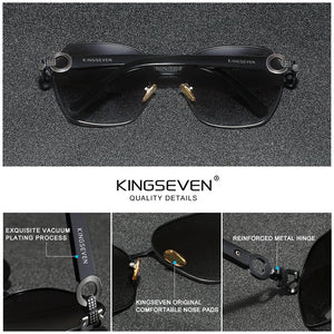 KINGSEVEN Vintage Polarized Sunglasses - Retro Butterfly Square Eyewear